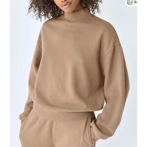 ARITZIA Sweatfleece TNA Cozy Mock Neck Sweatshirt